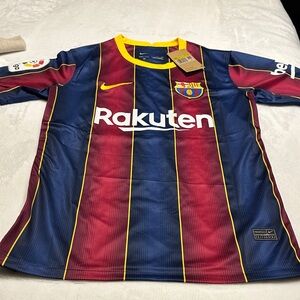 Nike Kids Barcelona Striped Jersey - Red, Blue, and Yellow